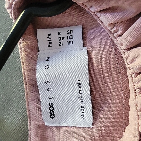 EUC ASOS Design Dusty Pink Midi Dress Size 8 Petite - Picture 3 of 5